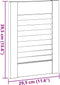 vidaXL - Kastdeuren - met - lamellen - 4 - st - 39,5x29,5 - cm - massief - grenenhout