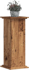 vidaXL - Plantenstandaard - 33x33x80 - cm - bewerkt - hout - oud - houtkleurig