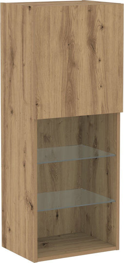 vidaXL - TV-meubel - met - LED-verlichting - Artisan - Eiken - 40,5x30x102 - cm