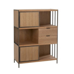 J-Line kast Verschillende Compartimenten - hout/metaal - naturel