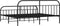 vidaXL - Bedframe - met - hoofd- - en - voeteneinde - metaal - zwart - 200x200 - cm