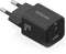Aisens ASCH-35W2P025-BK - Oplader - 35W USB type-C Power Delivery 2.0/3.0 Quick Charge 3.0/4.0 - Zwart