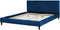 FITOU - Tweepersoonsbed - Donkerblauw - 160 x 200 cm - Fluweel
