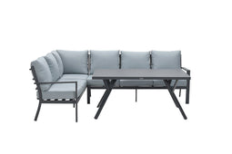Garden impressions - Sergio L/D set 3-dlg links carbon black/ mint grey
