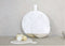 Ronde Marmeren Serveerplank - BWARI - Mangohout & Wit Marmer