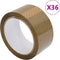vidaXL Verpakkingstapes 36 st 48 mm x 66 m bruin
