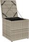 vidaXL - Kussenbox - Lichtgrijs - 50x50x50 - cm - Poly - Rattan