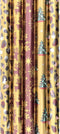 Präsenta cadeaupapier - Assortiment metallic kerstpapier inpakpapier - 200 x 70 cm - 5 rollen (5 stuks)