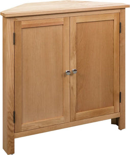 vidaXL - Hoekkast - 80x33,5x78 - cm - massief - eikenhout