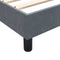 vidaXL - Bedframe - zonder - matras - 100x220 - cm - fluweel - donkergrijs