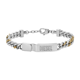 Diesel DX1457931 - Heren Armband - Verstelbaar tot 2 cm - Zilverkleurig