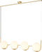 Brilliant Glint - Hanglamp 4-vlams D45 E14 40W - Hout/messing glas/metaal (niet inbegrepen)
