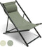 Niceey Ligstoel Opvouwbaar met Hoofdsteun - Strandstoel Inklapbaar - Campingstoel - Strandstoel - Tuin - Groen - 2 stuks