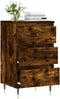 vidaXL - Dressoir - 40x35x70 - cm - bewerkt - hout - gerookt - eikenkleurig