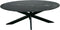 Marmer tafel - eetkamertafel ovaal - eettafel zwart