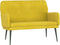 vidaXL - Bankje - 108x79x79 - cm - fluweel - geel
