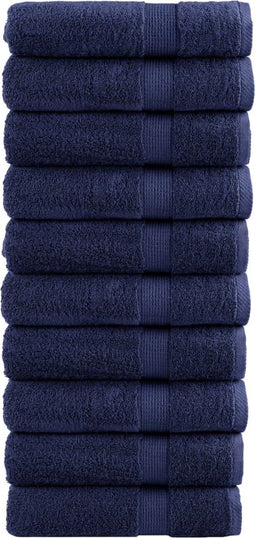 vidaXL - Badhanddoeken - SOLUND - 10 - st - 600 - g/m² - 100x150 - cm - marineblauw