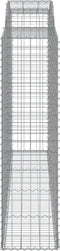 vidaXL - Schanskorven - 5 - st - gewelfd - 300x50x180/200 - cm - ijzer