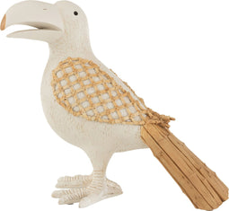 J-Line figuur Toekan - polyresin - wit/naturel - large