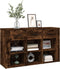 vidaXL - Dressoir - 100x30x59,5 - cm - bewerkt - hout - gerookt - eikenkleurig