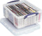 Really Useful Box opbergdoos - Opbergbox met deksel 18 liter - Transparant