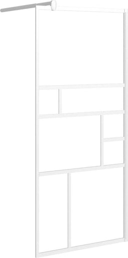 vidaXL - Inloopdouchewand - 90x195 - cm - ESG-glas - wit