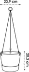 Elho Greenville Hangschaal 24 - Hangpot voor Buiten - 100% Gerecycled Plastic - Ø 23.5 x H 20.5 cm - Living black