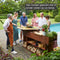 Barbecook Nestor Island - Houtskoolbarbecue - Cortenstaal 190x55x100cm