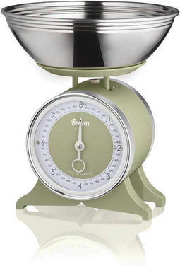 Swan Retro Keukenweegschaal – Weegt tot Max. 8kg – Groen