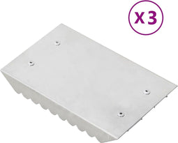 vidaXL - Roskammen - 3 - st - aluminium - zilverkleurig