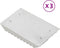 vidaXL - Roskammen - 3 - st - aluminium - zilverkleurig