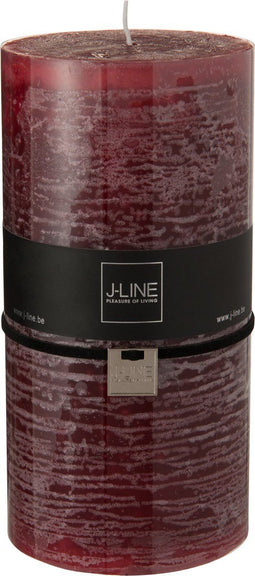 J-Line cilinderkaars - bordeaux - XXL - 150U - 6 stuks