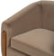 Leunstoel Natuurlijk Taupe Rubberwood Foam Weefsel 87 x 80 x 81 cm