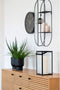 Newcastle Zwart Staal/Glas Legplank - 3 Planken - 32x11x68 cm
