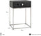 Richmond Interiors Nachtkastje Blackbone silver 1-lade (Black rustic)