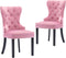 vidaXL - Eetkamerstoelen - 2 - st - fluweel - roze
