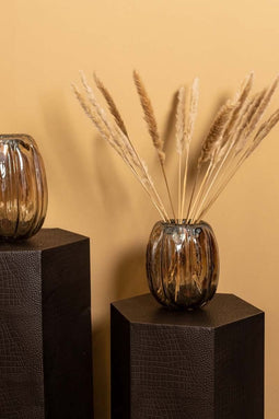 PTMD Arantza Ronde Vaas - H21,5 x Ø18 cm - Glas - Geel