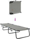 vidaXL - Inklapbare - Zonne-Lounger - Draagbaar - Grijs - 600D - Oxford - Stof