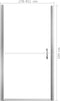 vidaXL - Douchedeur - mat - 91x195 - cm - gehard - glas - zwart