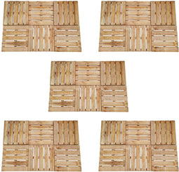 vidaXL - 30 - st - Terrastegels - 50x50 - cm - hout - bruin