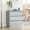 vidaXL - Nachtkastje - met - LED - in - Grijs - Sonoma - - - 71x34,5x75 - cm - - - Geengineerd - Hout