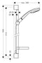 Hansgrohe Croma 100 Vario - Glijstangset 90 cm - Chroom