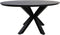 HSM Collection-Ovale Eettafel Zurich-220x110x76-Zwart-Acacia/Metaal