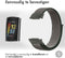 imoshion Nylon bandje - Geschikt voor Fitbit Charge 6, Charge 5 - Donkergrijs - S