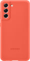 Samsung Galaxy S21 FE - Silicone Cover met Strap - Zacht en slank - Rood