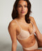 Hunkemöller Angie - Push-up BH - Voorgevormd met kant - Beige - Maat C85