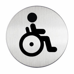 Durable - Infobord pictogram 4906 wc invalide rond 83mm | 5 stuks