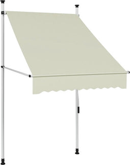 vidaXL - Luifel - handmatig - uittrekbaar - 100 - cm - crème