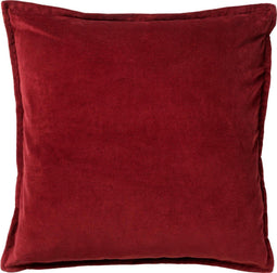Dutch Decor CAITH - Sierkussen 50x50 cm - 100% katoen - velvet - lekker zacht - Merlot - rood - Inclusief binnenkussen
