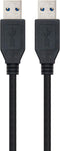 USB Cable NANOCABLE 10.01.1001 Black